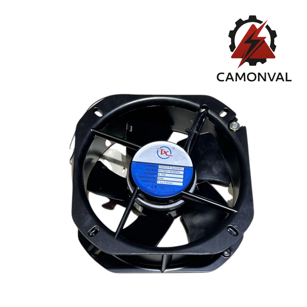 Ventilador 380V (21CM_21CM) ASPAS DE METAL